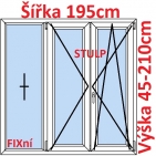 Trojkdl Okna FIX + O + OS (Stulp) - ka 195cm